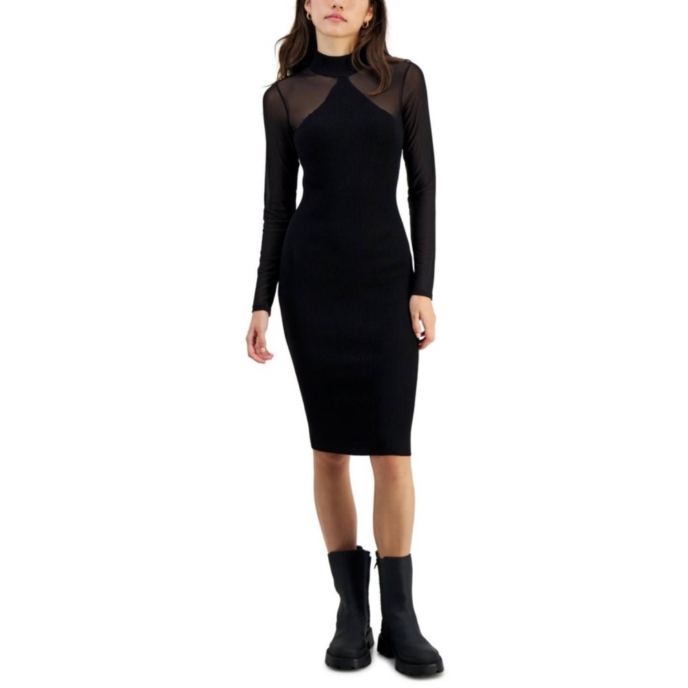 NWT is Crave Fame XS black dress with sheer details